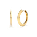 14K Gold Flat Hoop Earrings by Orlina Fine