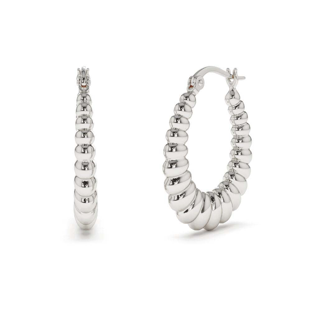 14K Gold Bold Twisted Women's Earrings - view 2