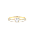 14K Heart-Shaped Diamond Ring by Orlina Fine