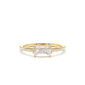 14K Baguette and Round Diamond Bow Ring by Orlina Fine