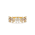 14K Baguette Diamond Multi Flower Design Ring by Orlina Fine