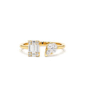 14K Gold Illusion Setting Diamond Toi et Moi Ring by Orlina Fine