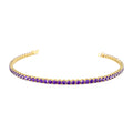 14K Prong Setting Amethyst Tennis Bracelet by Orlina Fine