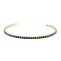 14K Prong Setting Sapphire Tennis Bracelet by Orlina Fine