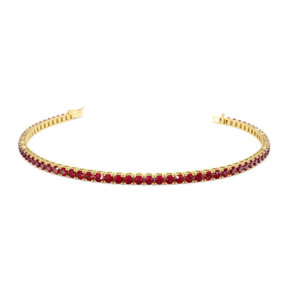 14K Prong Setting Ruby Tennis Bracelet by Orlina Fine