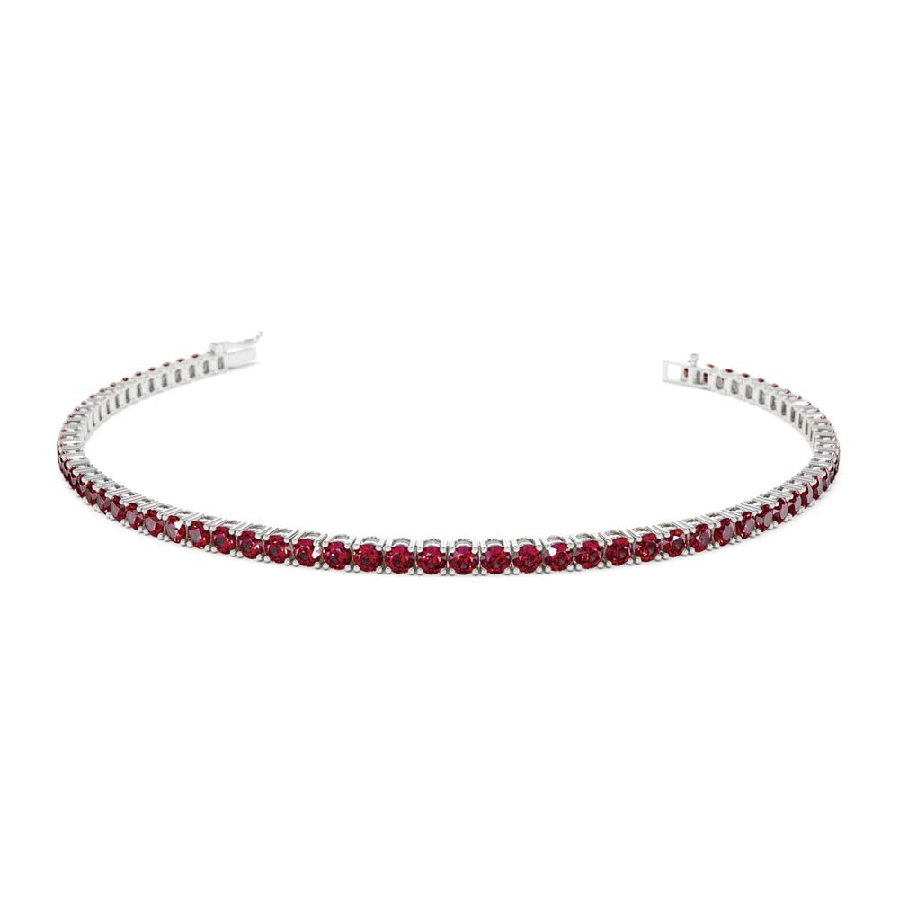 14K Prong Setting Ruby Tennis Bracelet - view 4