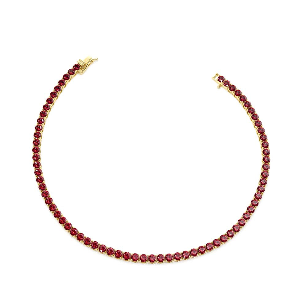 14K Prong Setting Ruby Tennis Bracelet - view 2