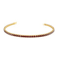 14K Prong Setting Red Garnet Tennis Bracelet by Orlina Fine