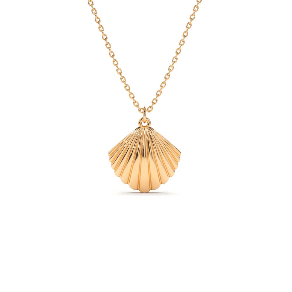 14K Shell Charm Necklace - view 2