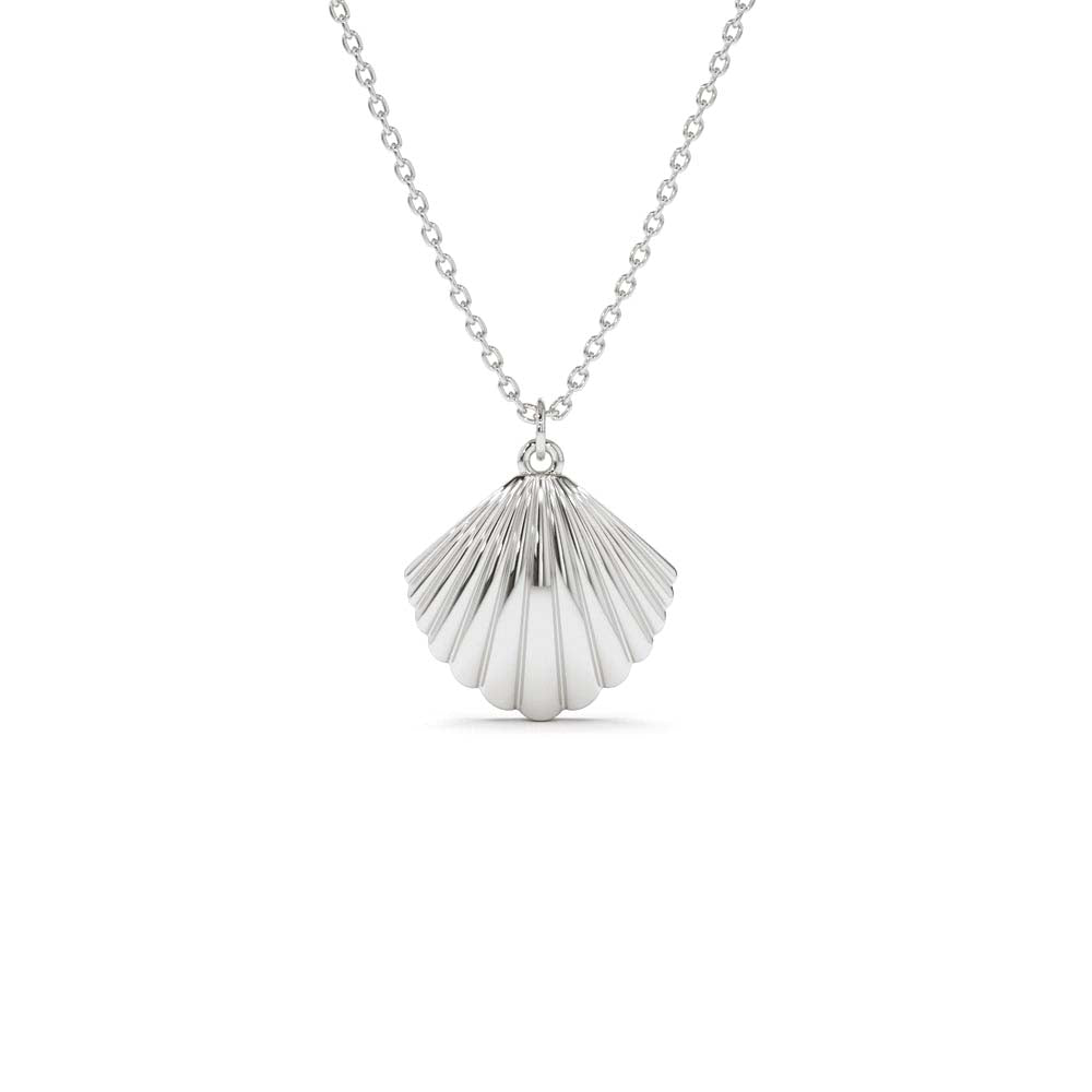 14K Shell Charm Necklace - view 3