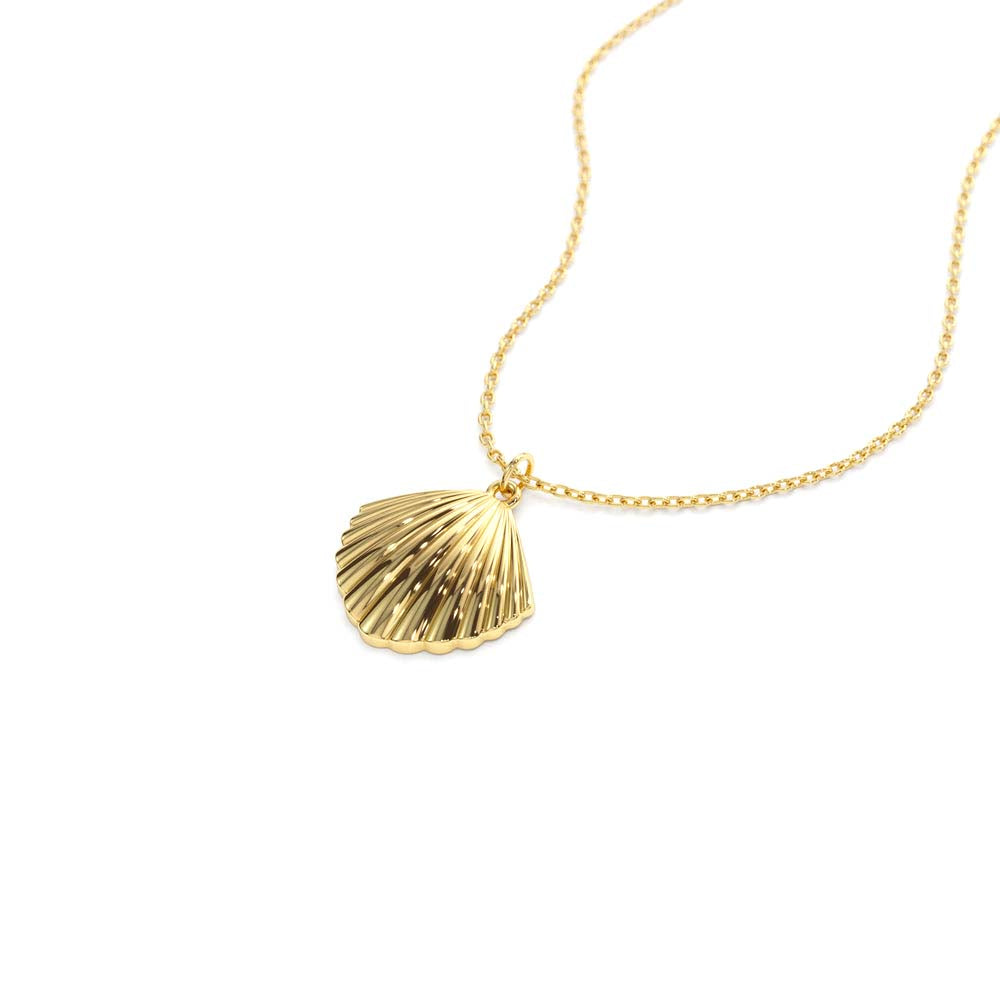 14K Shell Charm Necklace - view 4