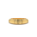 14K Unique Multi Lined 5MM Dome Gold Ring by Orlina Fine