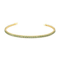 14K Prong Setting Peridot Tennis Bracelet by Orlina Fine