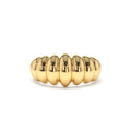 14K Gold Bold Dome Croissant Ring by Orlina Fine