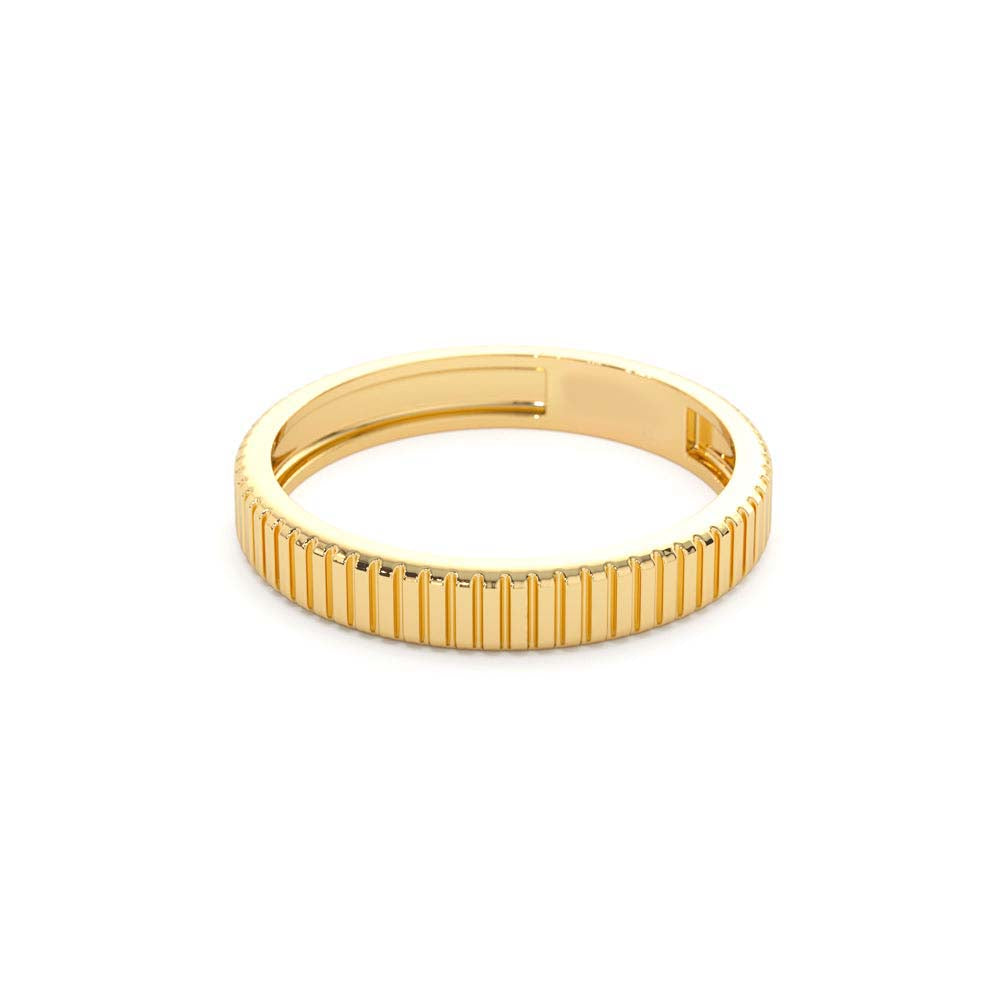 3MM Ribbed Ring in 14K Gold - view 4