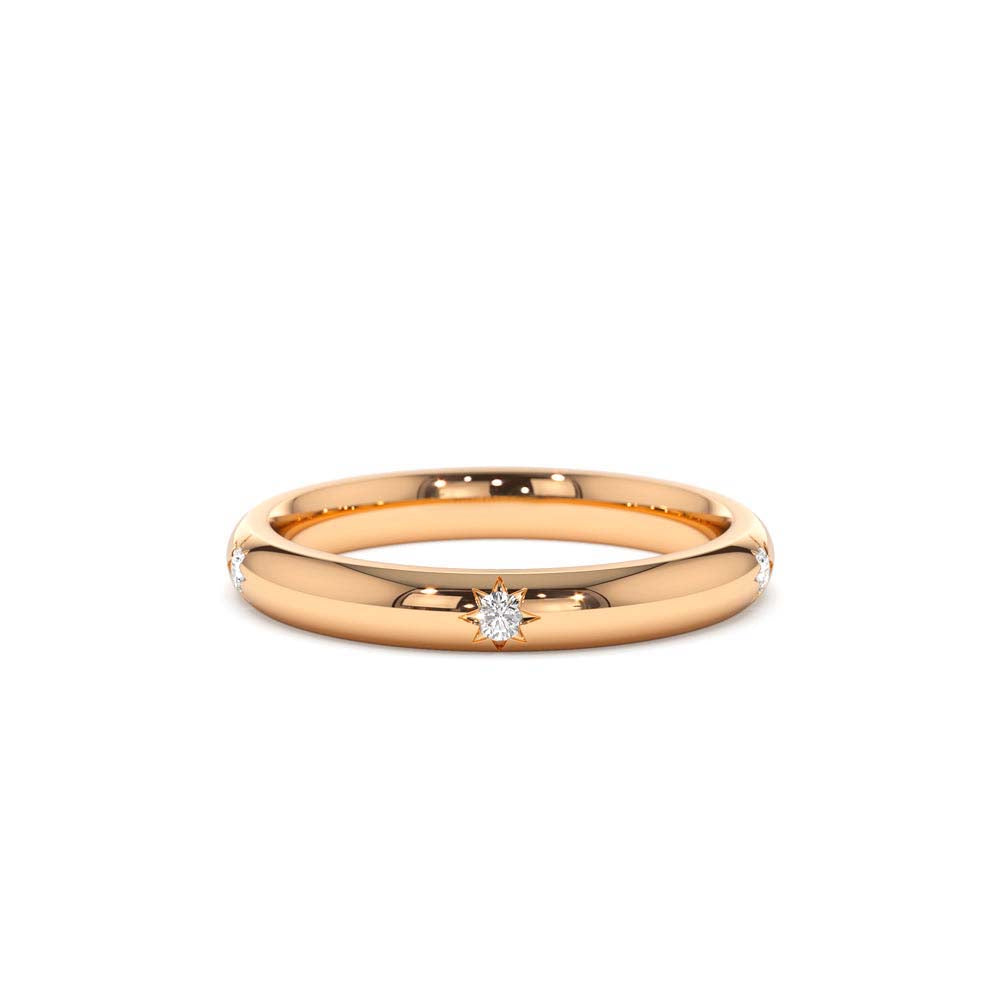 Star Setting Full Eternity Diamond Ring in 14K - view 2