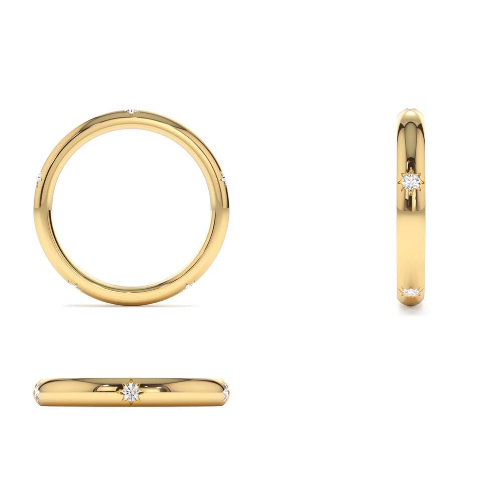 Star Setting Full Eternity Diamond Ring in 14K - view 5