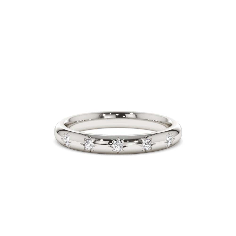 14K Star Setting 5 Stone Diamond Ring - view 3