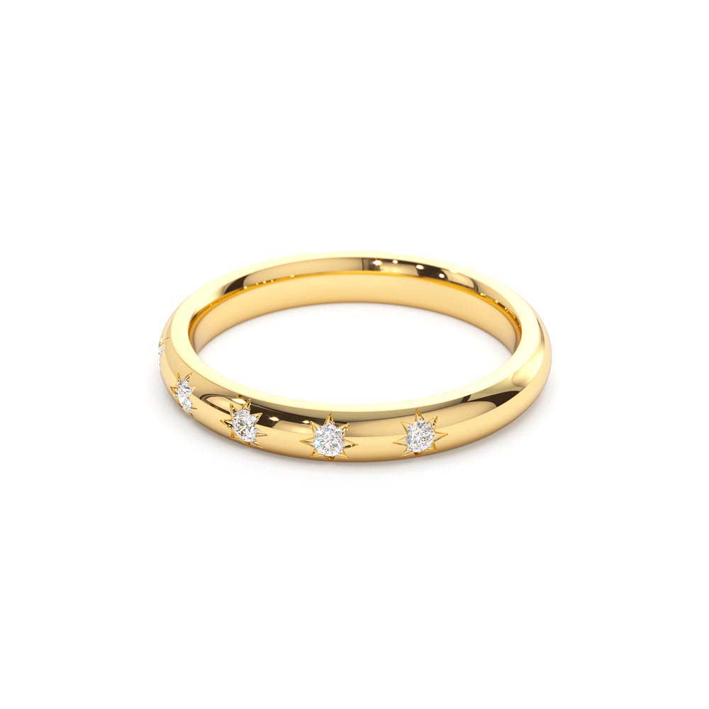 14K Star Setting 5 Stone Diamond Ring - view 4