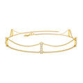 14K 5 Station Diamond Bar Bracelet by Orlina Fine