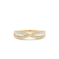 14K Baguette & Round Diamond Nesting Ring by Orlina Fine