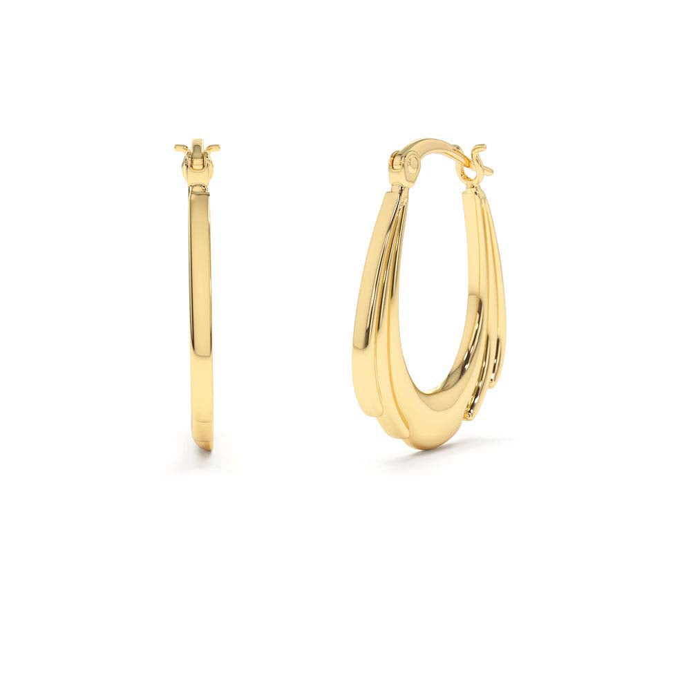14K Layered Gold Earrings by Orlina Fine