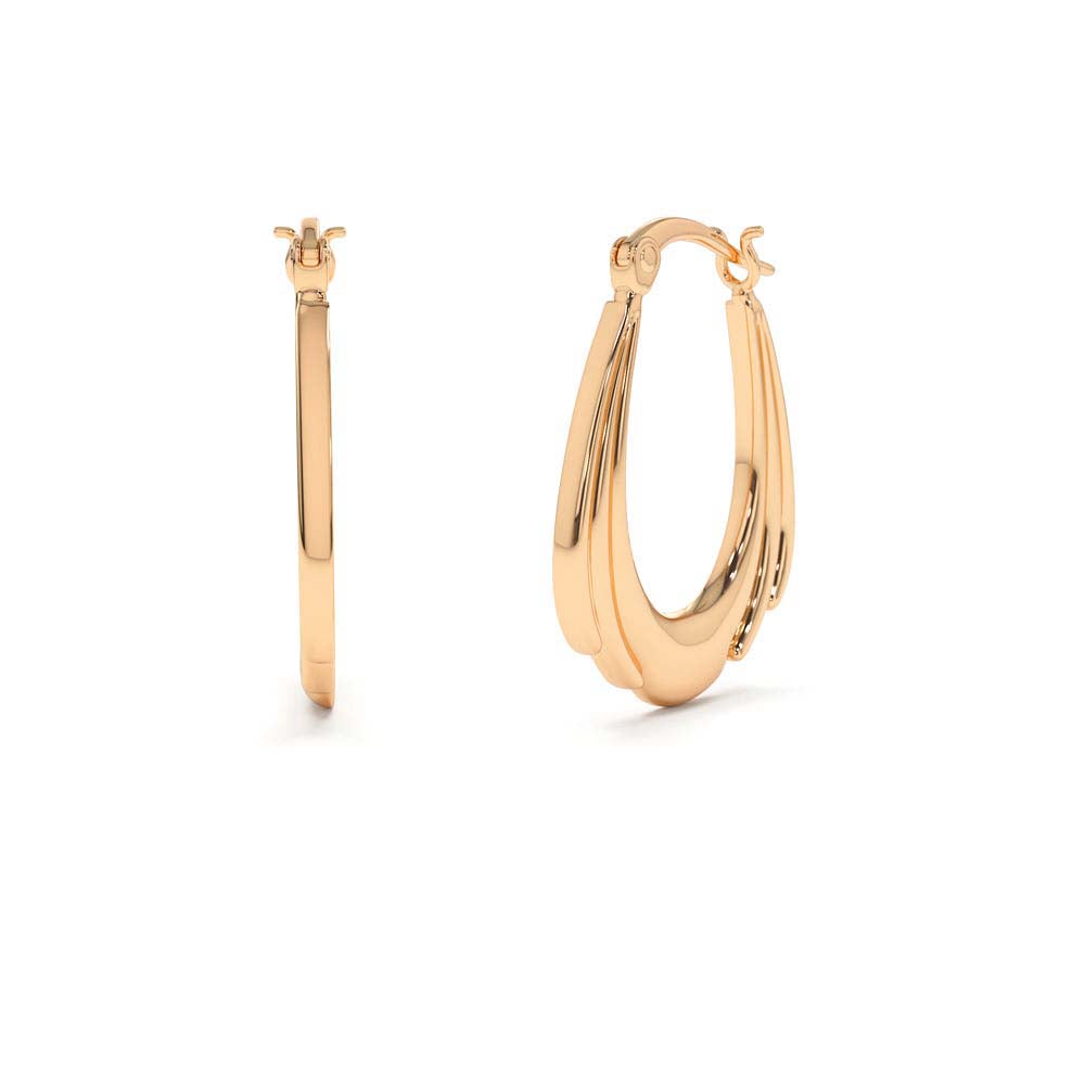 14K Layered Gold Earrings - view 2