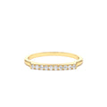 14K Pave Diamond Bar Ring by Orlina Fine