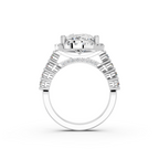 Celestia Pear Halo Ring