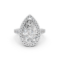 Celestia Pear Halo Ring