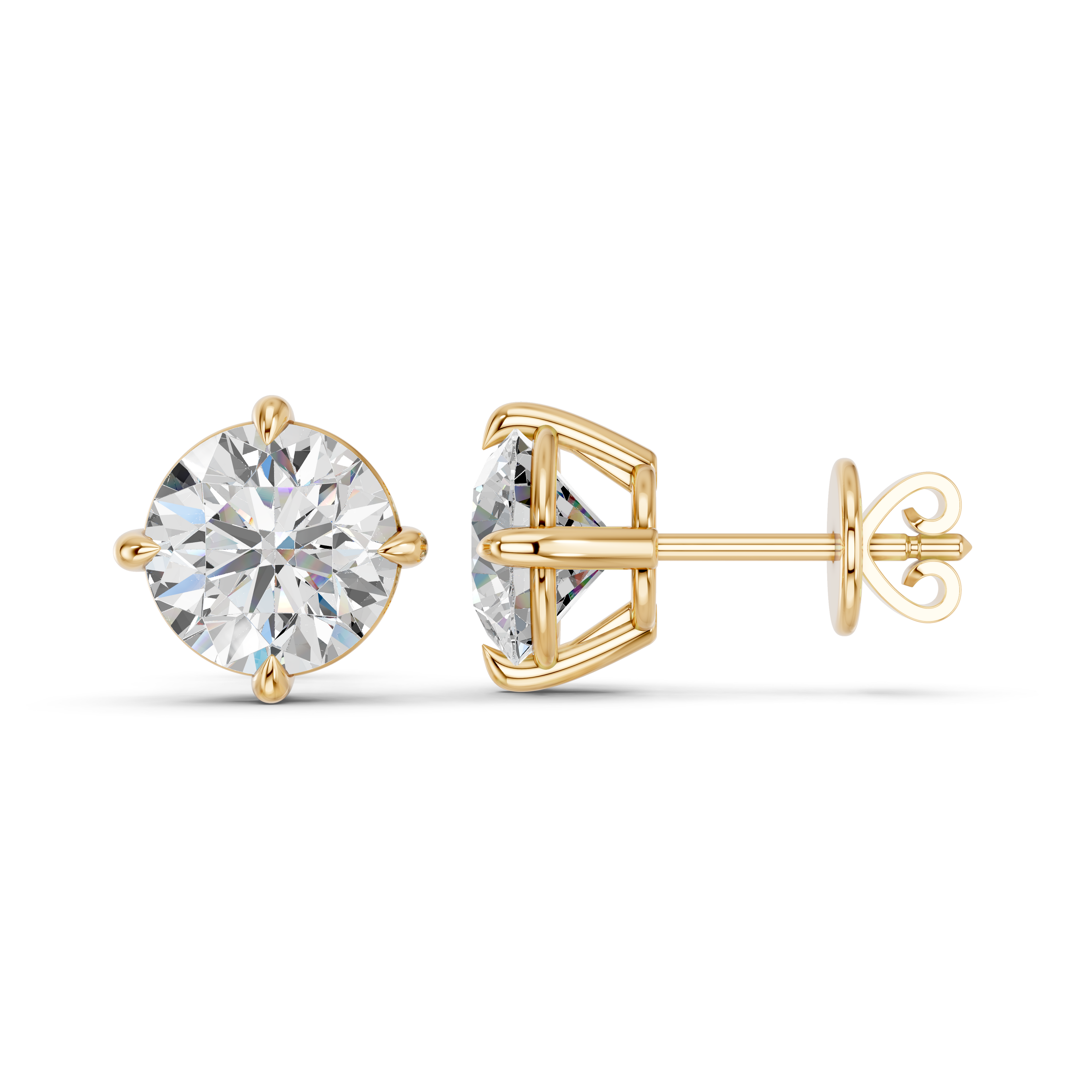 Moissanite Stud Earrings (2 Carat Total)