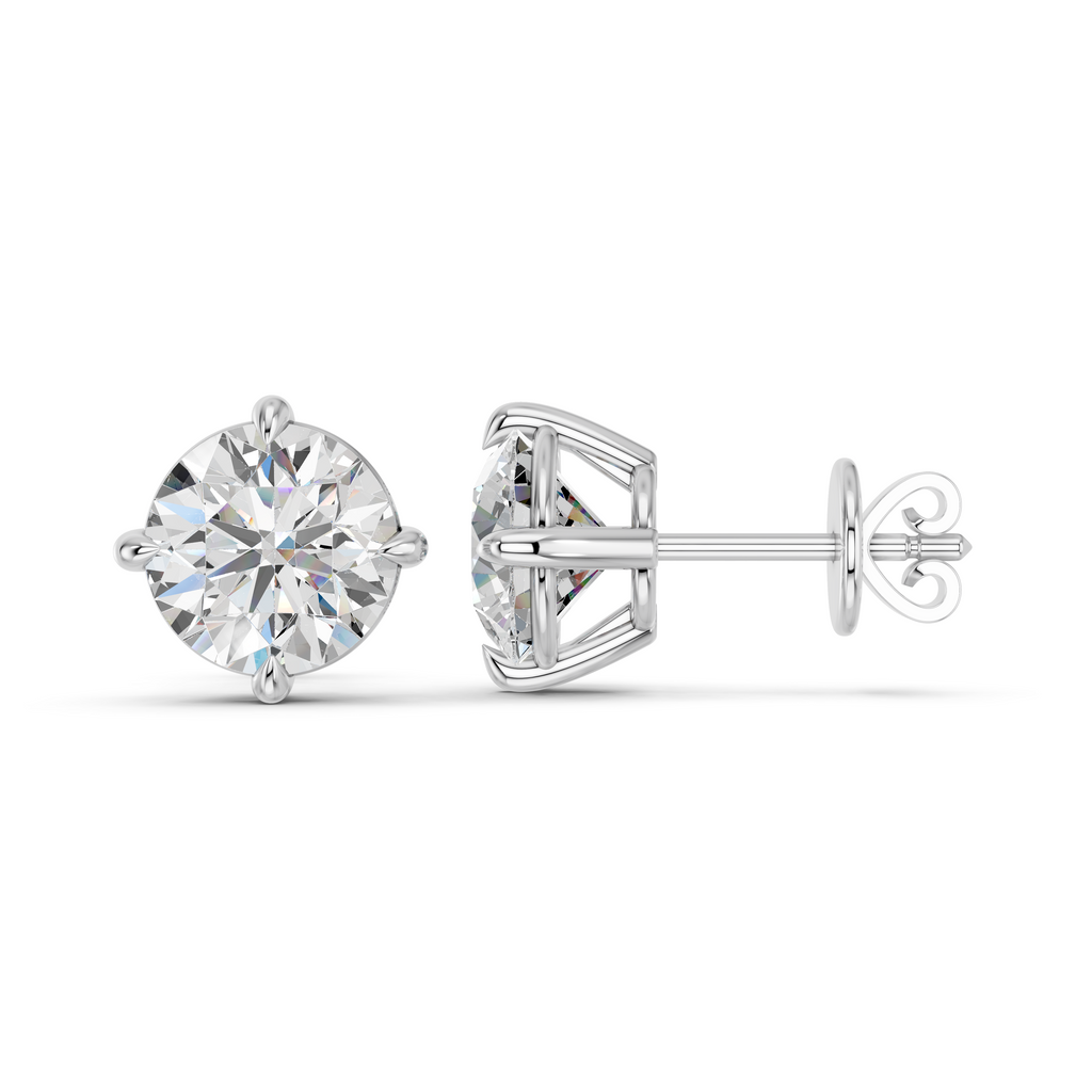 Moissanite Stud Earrings (2 Carat Total)