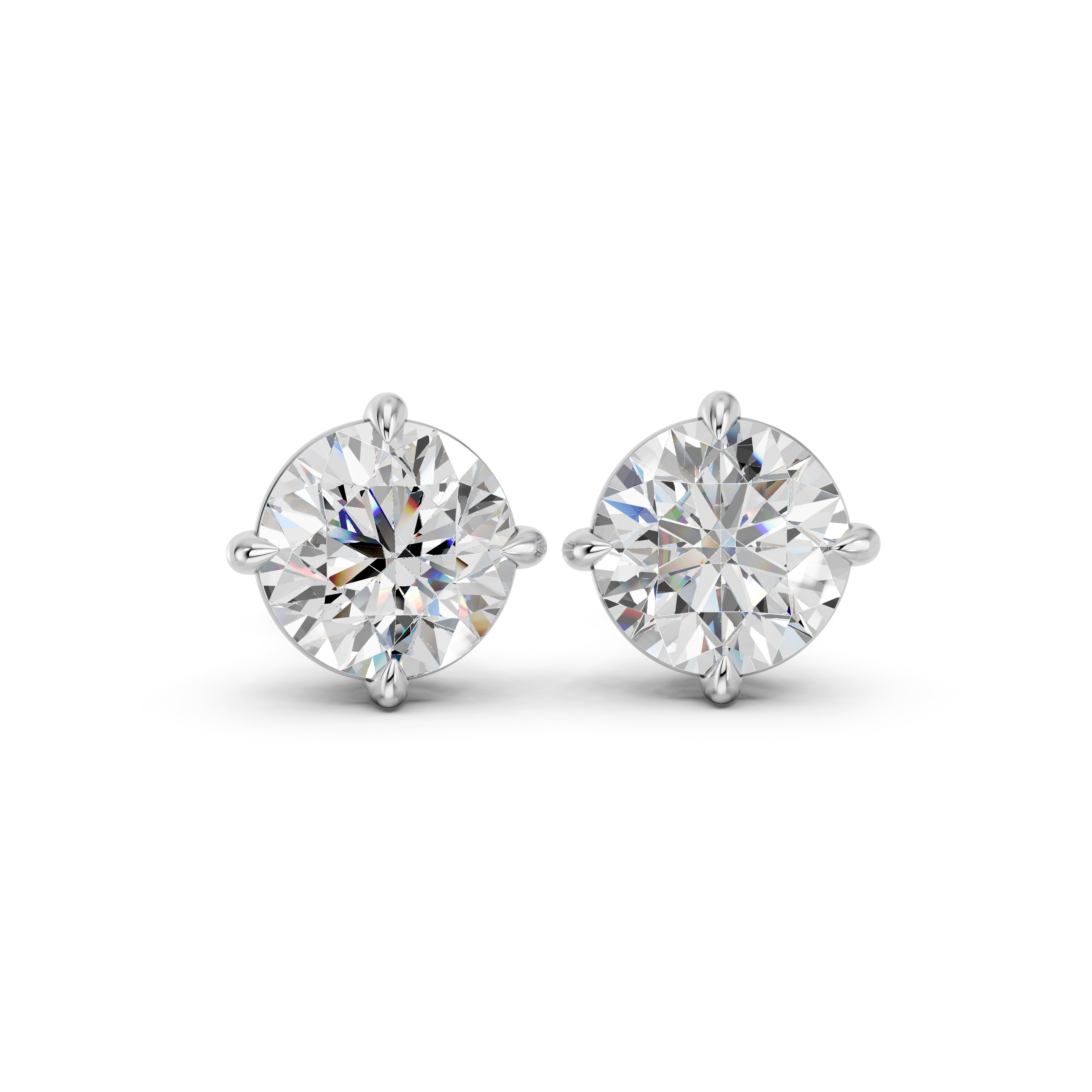 Moissanite Stud Earrings (2 Carat Total)