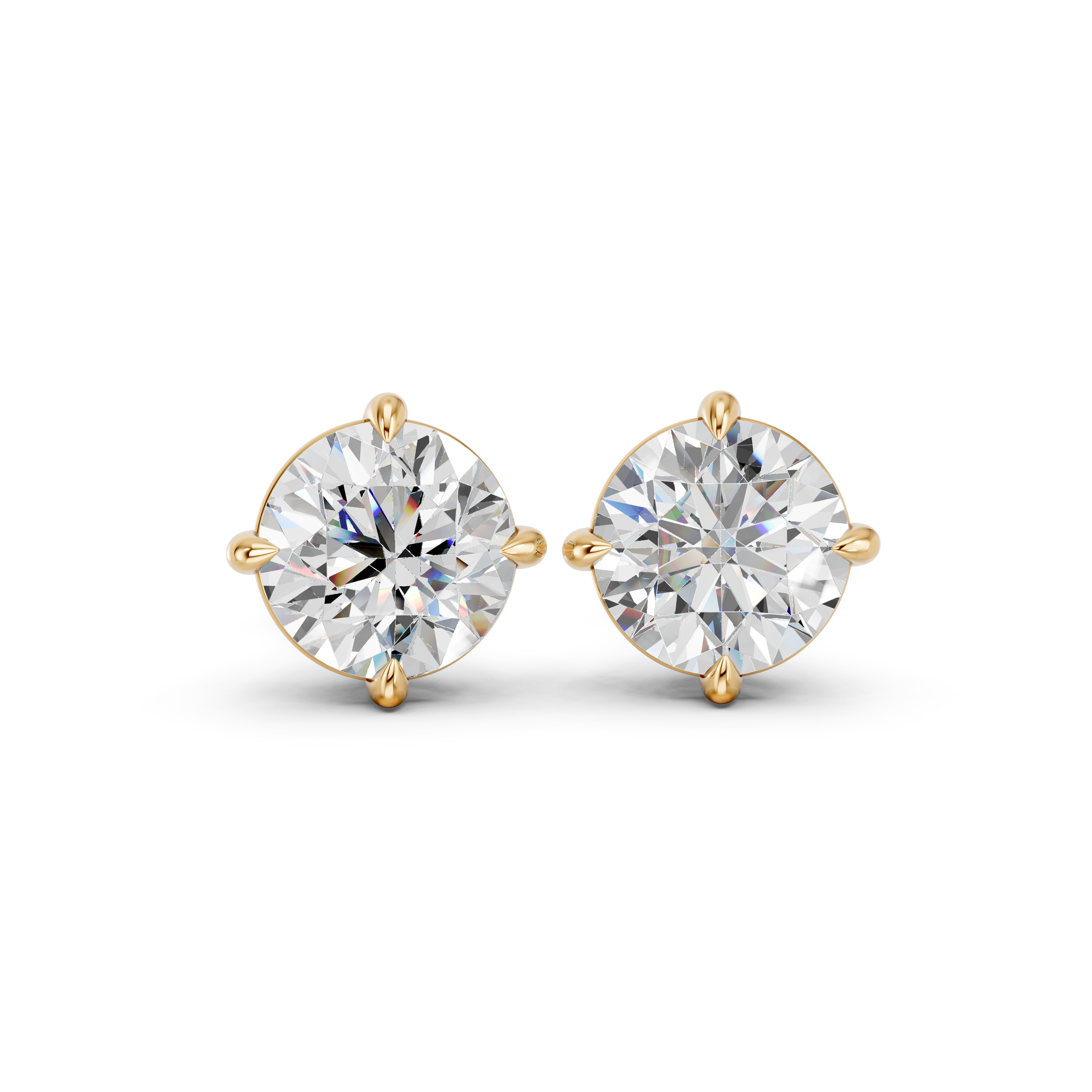 Moissanite Stud Earrings (2 Carat Total)